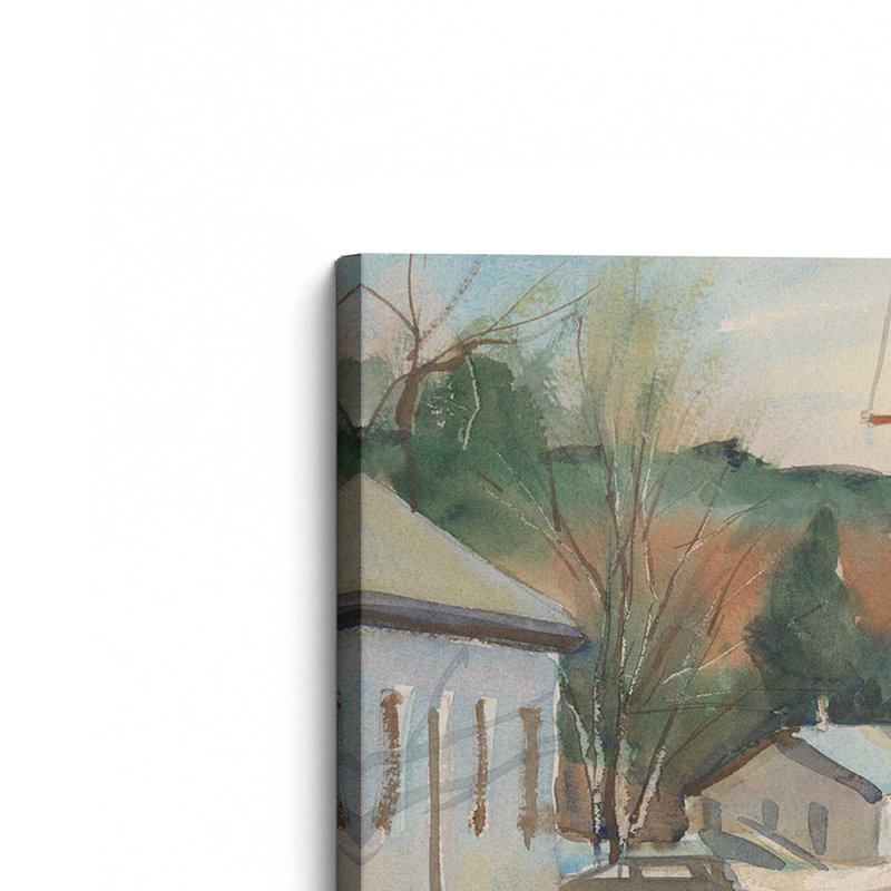 «Cummington Main Street» par Stephen Calcasola, reproduction d'art sur toile, H 36 po x l 48 po