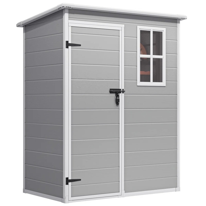 5.7'H Outdoor Resin Storage Shed, 6'W*4'D