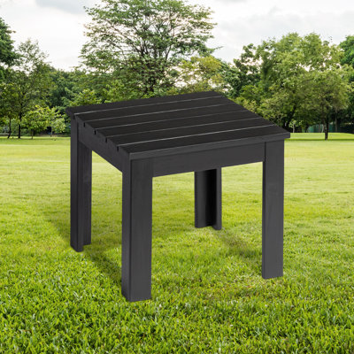 Premium Fir Wood Outdoor Side Table,Black