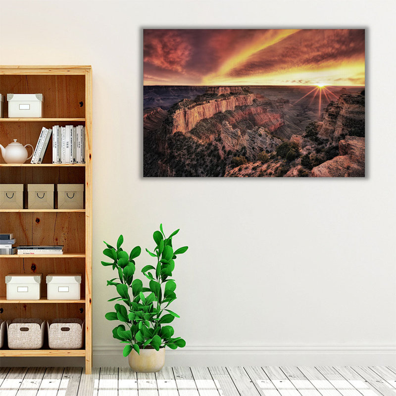 Canyon Sunset IV - reproduction d'art sur toile, H 24 po x l 36 po