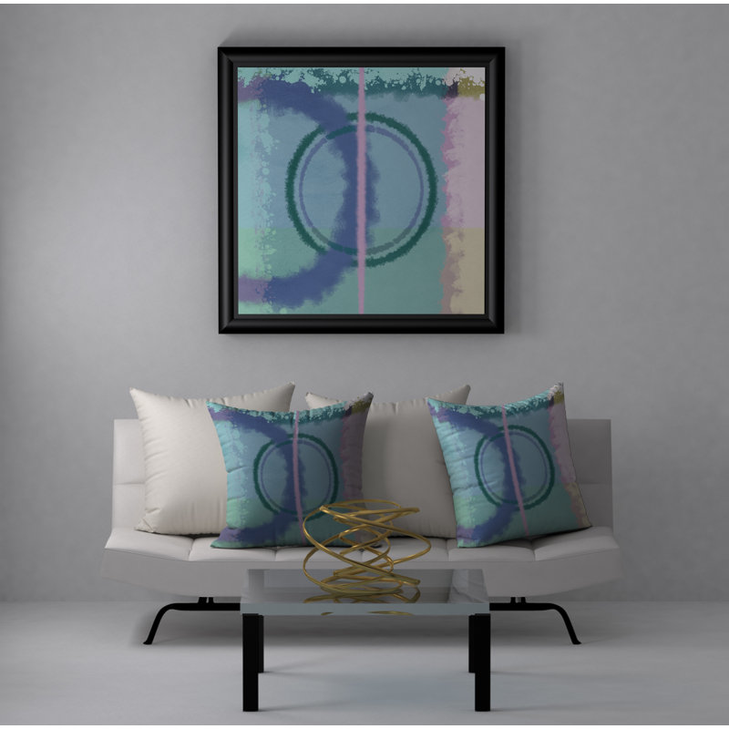 Abstract Reversible Throw Pillow, 18" H x 18" W