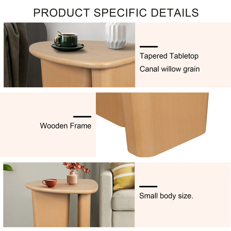Versatile Tapered Accent Table – Sturdy & Compact End Table For Small Spaces