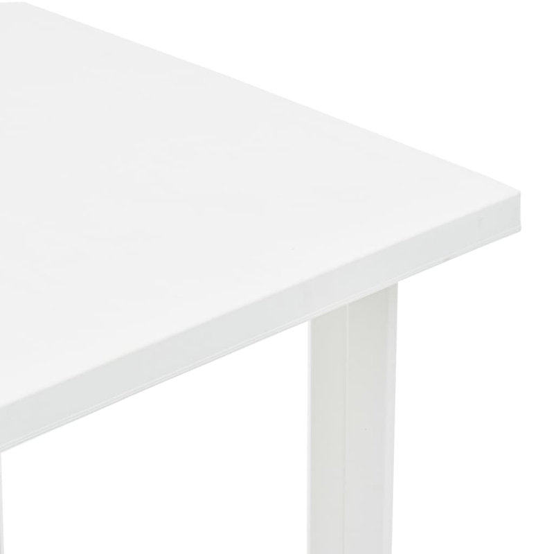 Nairn Rectangular Outdoor Dining Table With Umbrella Hole , 80cm cm W 75cm cm D, White