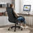 Ergonomic Computer Desk Chair With Adjustable Flip-up Arms, Lumbar Support Swivel Task Chair With Rocking Function-1137496207