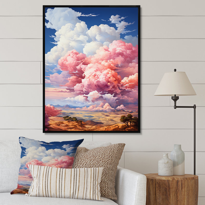 Bravantice Clouds Skys, reproduction d'art sur toile VII, H 32 po x l 24 po x P 1 po, Cadre flottant noir