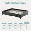 Base de lit tapissier Lucid, avec lattes de bois, grand, gris foncé Lucid-1593762397-1593762399