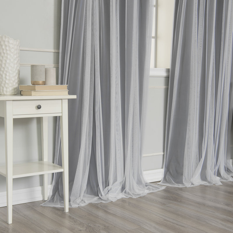 Loar Room Darkening Thermal Curtain Panels, Dark Gray, 52" W x 84" L