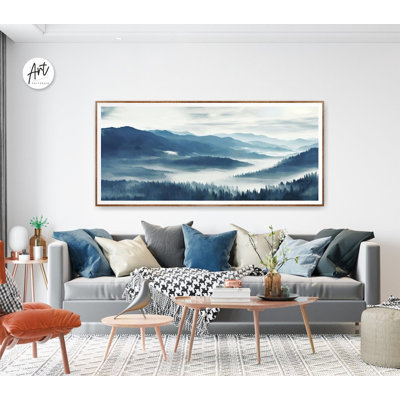 "Blue Ridge Mountains National Park", aquarelle, art mural horizontal