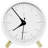 Alarm Clock With Backlight, 4.5 Inches Bedside Analogue Non-Ticking Silent Small Desk Clock With Arabic Numerals, Battery Operated Round Table Clock(White-S)