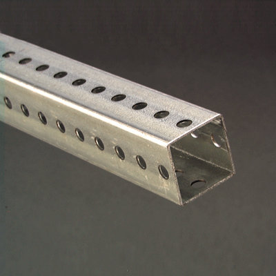 Fixturedisplays® 25PK Of Galvanized Finish Square Posts - 10' X 2" X 2" 101839-25PK