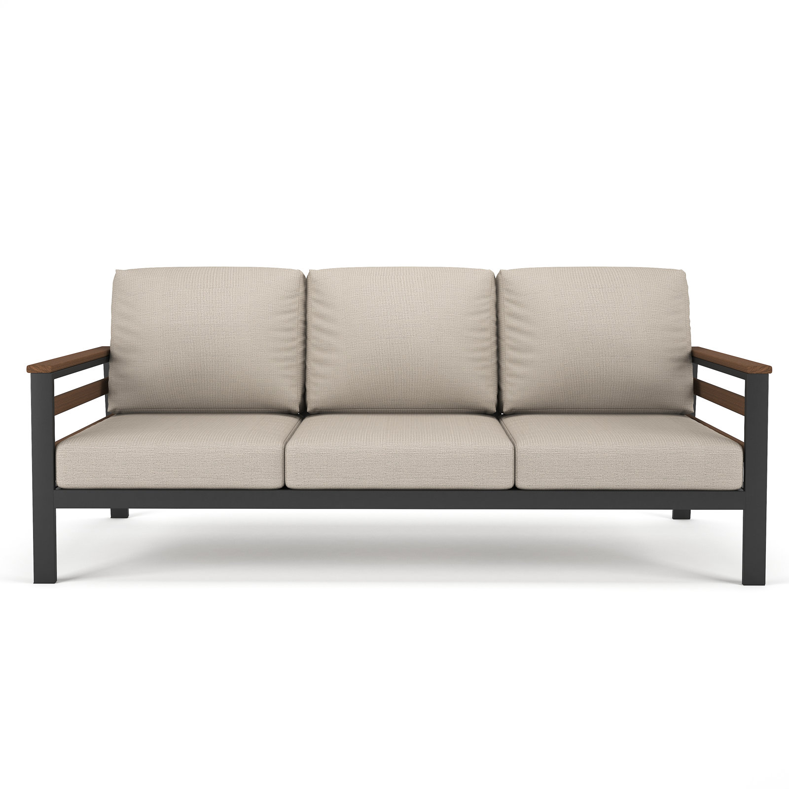 Townsend 80" Sunbrella® Patio Sofa, Cast Silver Sunbrella®, Brown