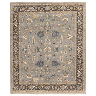 Tapis sarcelle Finest Agra Jaipur 7 pi 11 po x 9 pi 9 po