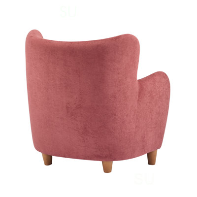 Reshami Wing Back Fabric Upholstered Accent Chair