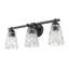 Meuble-lavabo noir mat 3 lumières Jordynn-123222971