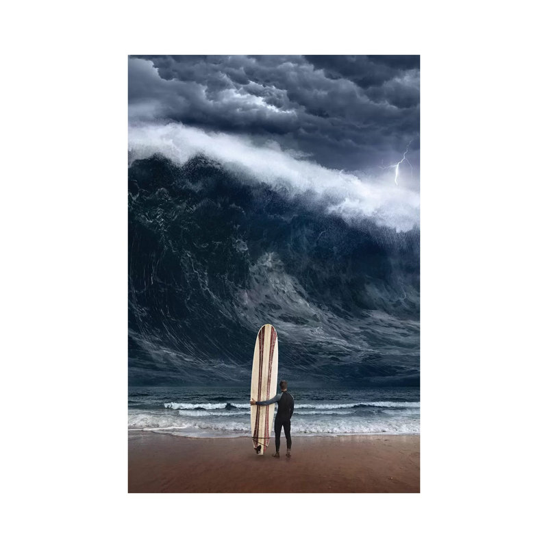 Surf Cataclysm by Evgenij Soloviev - Wrapped Canvas Print, 20.32 cm H x 30.48 cm W