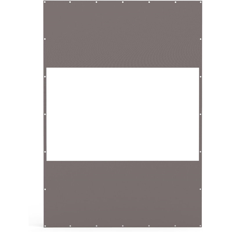 Rideau transparent d'extérieur robuste, Gris, H 118,9 po x l 83 po