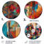 Cheuk - Art abstrait rond en métal-109670692