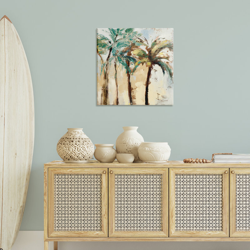 «Rustic Brushed Palm Trees» par Lanie Loreth, H 30 po x l 30 po
