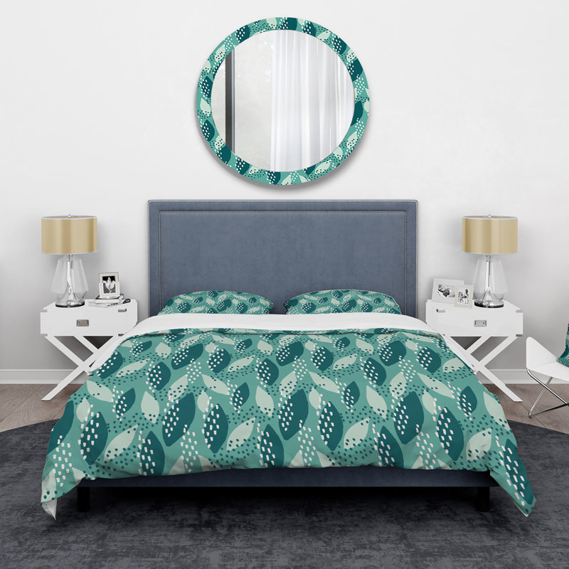 Housse de couette en microfibre 3 pièces, Housse de couette pour grand lit + 2 taies décora, Bleu