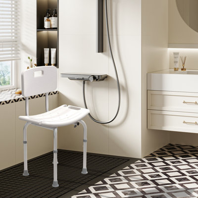Adjustable Bathroom Shower Chair – Safe Bath Seat For Elderly & Mobility Aids