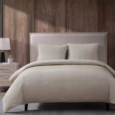Chenille Herringbone Cotton Duvet Cover Set