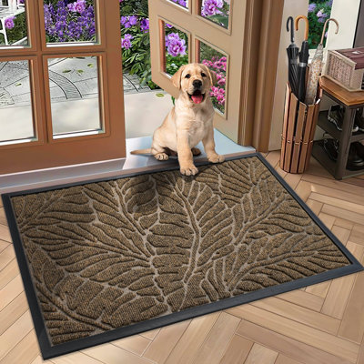 Jizel Machine Made Synthetic Fiber Indoor / Outdoor Doormat