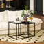 Aida Glass Top Frame Nesting Tables