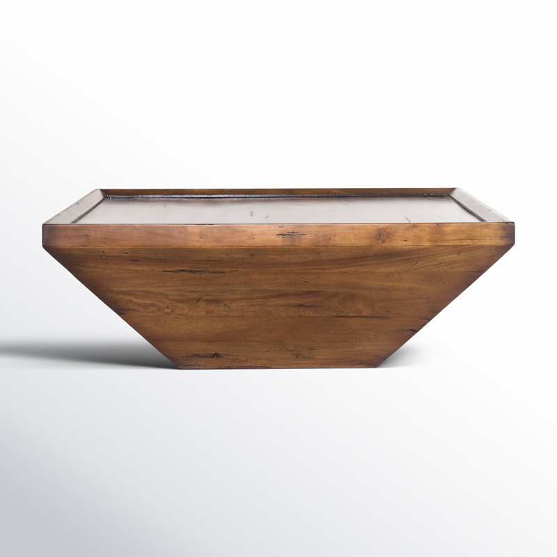 Kenja Solid Wood Top Single Coffee Table, Reclaimed Fruitwood