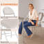 Lot de 4 chaises pliantes avec coussin rembourrÃ© en PU Ã©pais, siÃ¨ges commerciaux portables et empilables-129040824-129040827-129040828