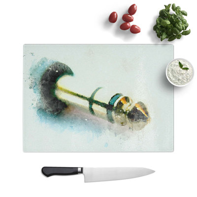 Tempered Glass Audio Jack Chopping Board