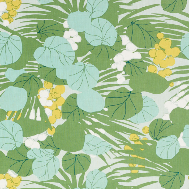 Sea Grapes Fabric, Green/Blue/Light Blue