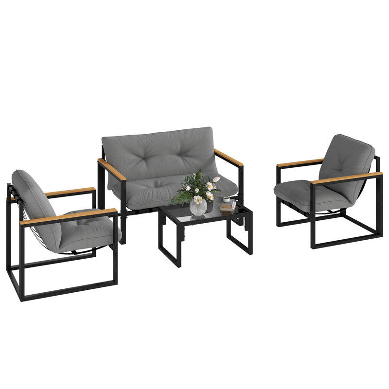 Garden Sofa Set, Light Grey