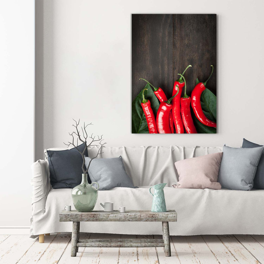 Chili Peppers - Kunstdrucke auf Leinwand - Wrapped Canvas