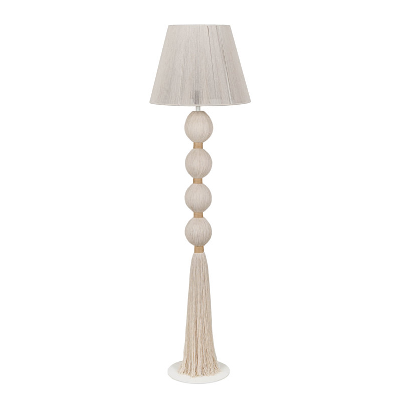 Lampe sur pied en coton blanc Samba