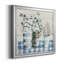 Gingham Blues - Peinture sur toile encadrée-985969283-985969281