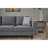 Modern 3-Seat Sofa, Grey Fabric with Beech Wood Frame, 87.4 x 32.7 x 35.8 inches | 100% Polyester/Linen, 28 DNS Foam Cushions, Fiber Filling, Stylish for Living Room & Hotel | Scandinavian Industrial Design-1272765591