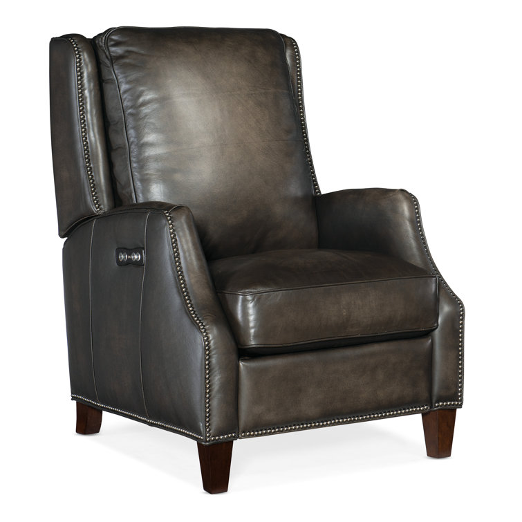 Lark Manor Andrena Genuine Leather Recliner with Nailhead Trim & Reviews
