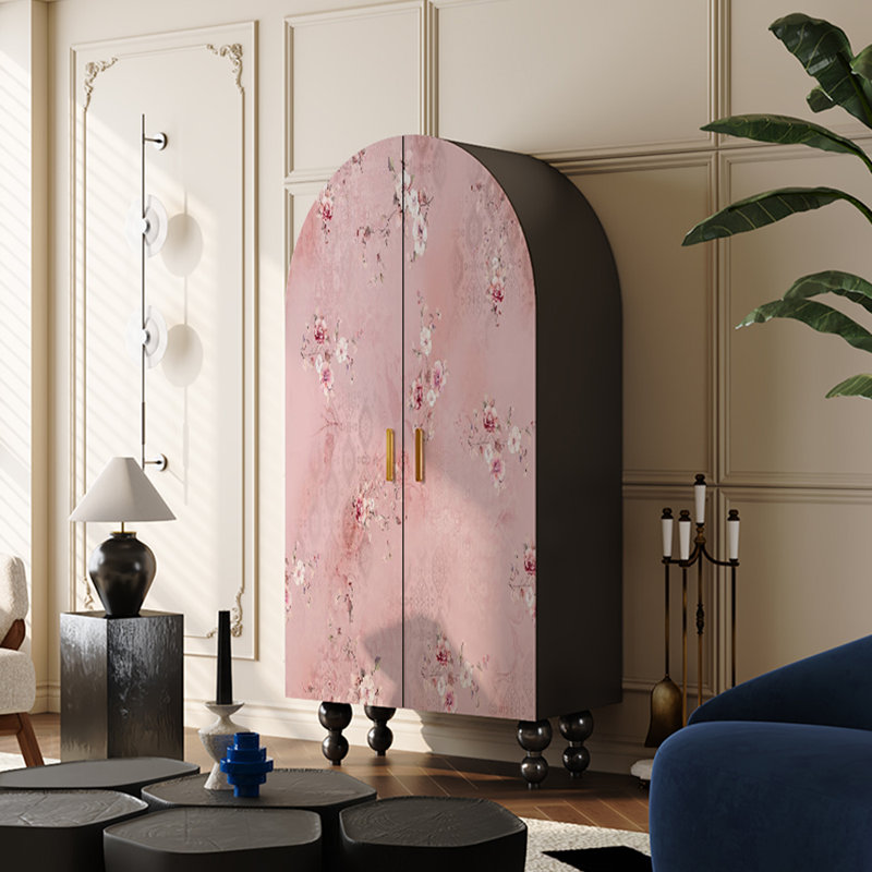 Garde-robe rose à deux portes American