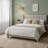 Curved Rattan Floor Lamp: With Adjustable Hanging Fabric Lampshade, Foot Switch, High Pole Light, Farmhouse Style, Bedroom Sofa Reading Light.