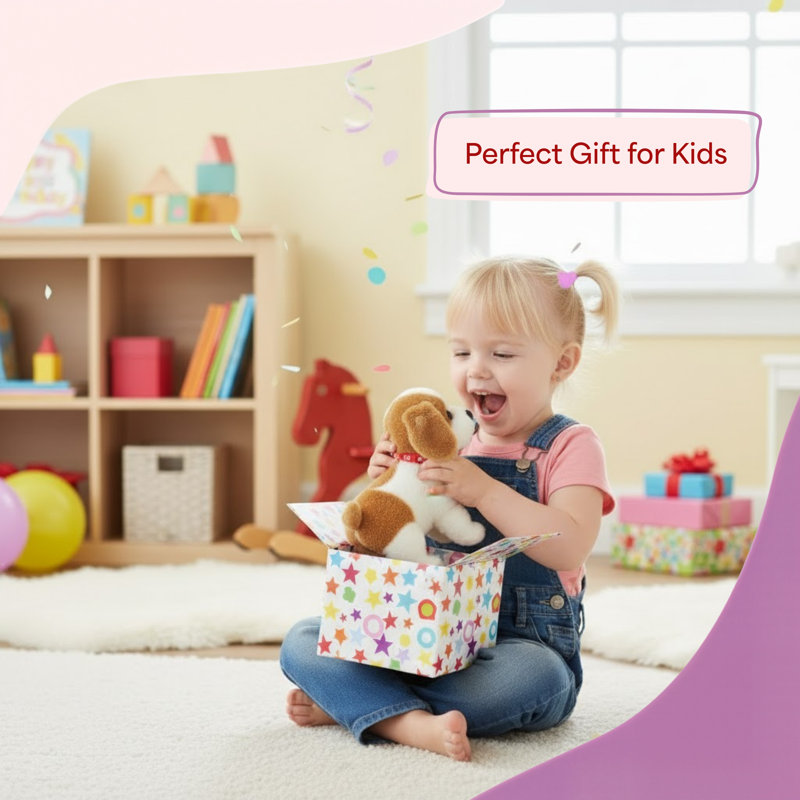Chiot en peluche pour enfants Happy Trails
