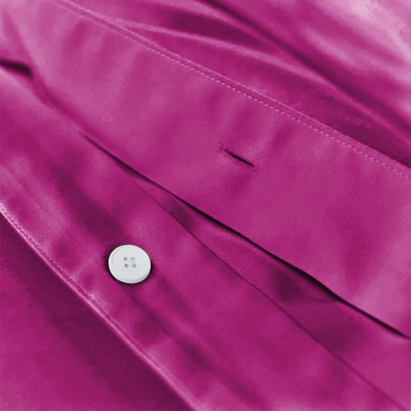 Plain Microfibre Reversible Contemporary Luxury Quilt Duvet Cover with Pillow Cases, Purple