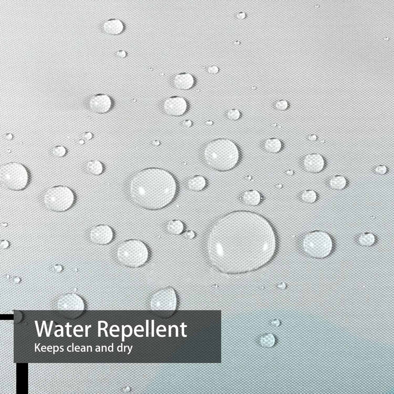 Rideau de douche imperméable abstrait bleu avec 12 crochets Ocean Waves, L 72 po x l 72 po