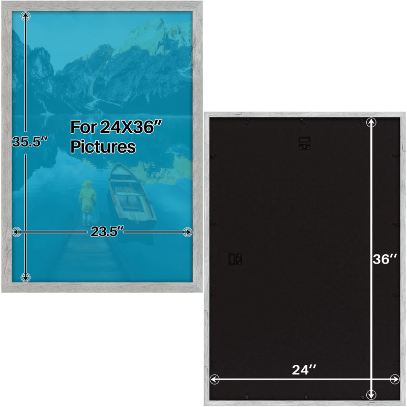 Keana Picture Frame - Set of 2, Gray, 24'' x 36''