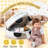 KIPU Foldable Toddler Travel Bed, Portable Floor Bed for Kids with Washable Cover, Toddler Cots for Sleeping with Adorable Panda Design, No Assembly Required, Easy to Carry, Gray
