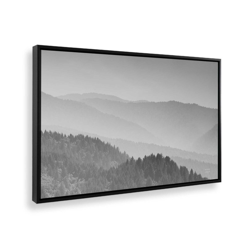 «Deep in the Lost Coast» par Nathan Larson, reproduction d'art, 36 W x 24 H, Black, Framed Canvas