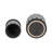 Jamesjoseph Stoneware Ceramic Planter Set with Drainage Tray - Black & White Checkered - Indoor/Outdoor - Set of 2-439641393