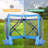 Blue 10X10 Pop Up Gazebo With Mesh Screen Waterproof Outdoor Canopy Tent Sun Shelter Portable For Camping Patio Garden And Backyard-124625223