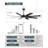70 Inch 22w Black and Gold Ceiling Fan With Led Lights, 8-blades With Alexa Voice Control Remote Control And App-940131964
