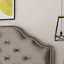 Tête de lit tapissier capitonnée pour lit grand et bois massif Pieds en métal durables, hauteur réglable Garniture cloutée, conception capitonnée moderne-593933779-593933790