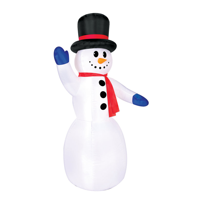 Polyester Pre Lit Snowman Christmas Inflatable